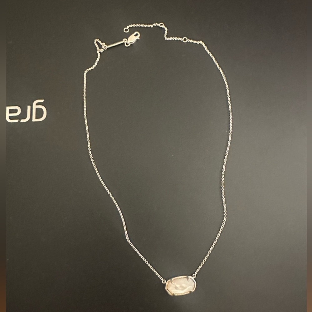 Kendra Scott Sterling Silver Mother of Pearl Necklace